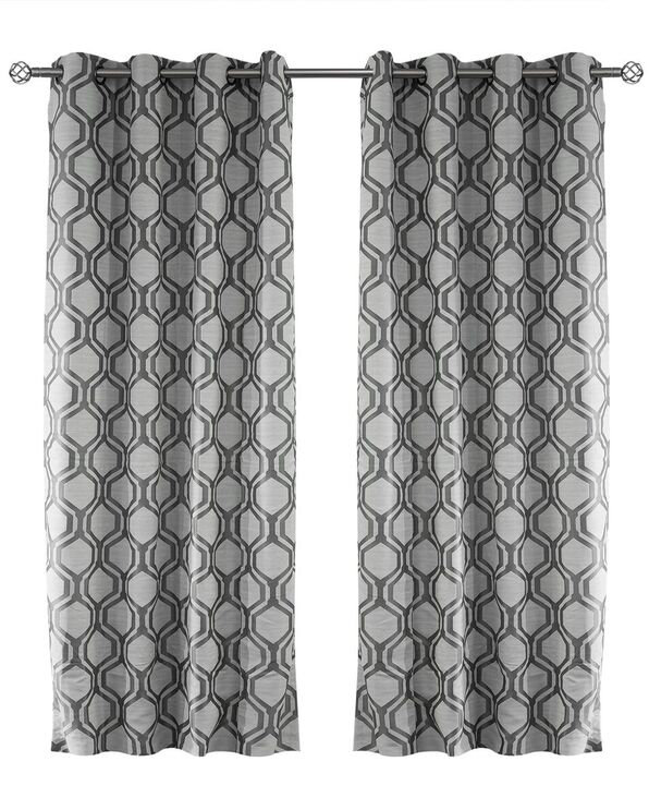 Lite Out Lite Out Geometric Blackout Grommet Curtain Panels & Reviews